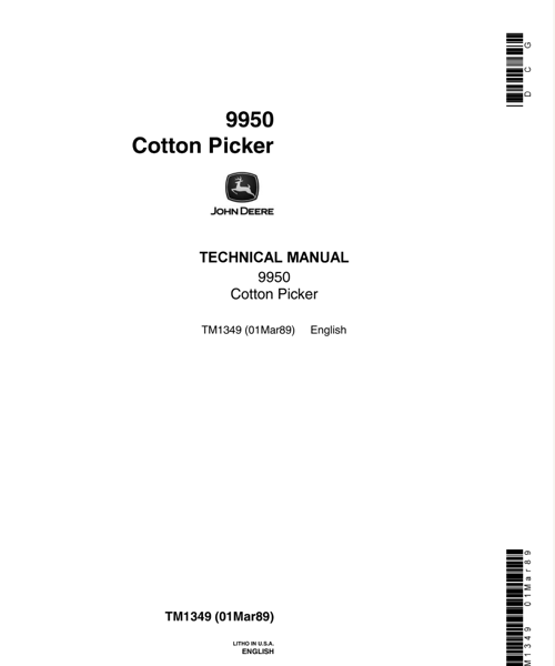 John Deere 9950 Cotton Picker Technical Manual