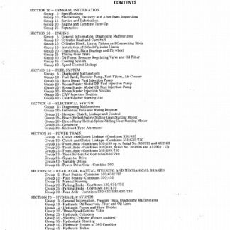 John Deere 360, 330, 430, 530, 630, 730 Combines Technical Manual