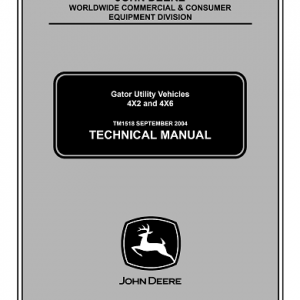 John Deere Gator Utility Vehicles 4X2 and 4X6 Technical Manual