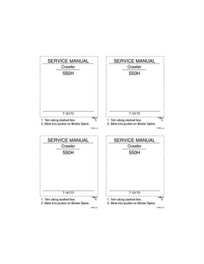 Case 550H Crawler Dozer Service Manual