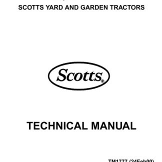 John Deere S2048, S2348, S2554 Garden Tractors Technical Manual
