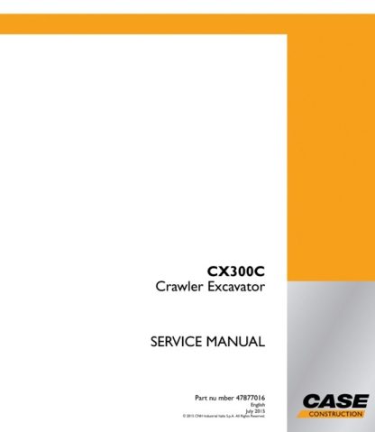 Case CX300C Crawler Excavator Service Manual