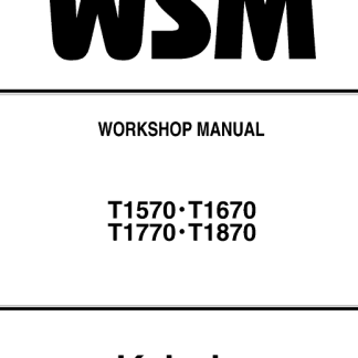 Kubota T1570, T1670, T1770, T1870 Workshop Manual