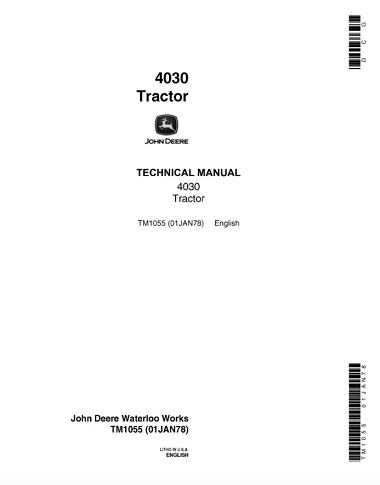 John Deere 4030 Tractor Technical Manual PDF