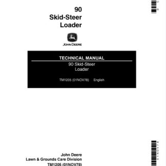 John Deere 90 Skid Steer Loader Technical Manual