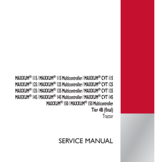 Case IH 115, 125, 135, 145 Maxxum CVT Tractor Service Manual