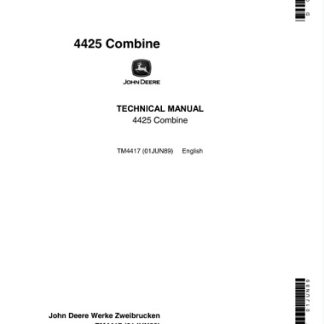 John Deere 4425 Combine Technical Manual