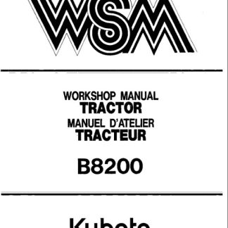 Kubota B8200 Tractor Workshop Manual
