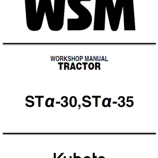 Kubota STa-30, STa-35 Tractor Workshop Manual