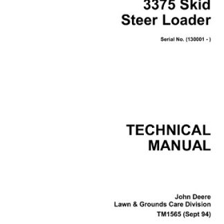 John Deere 3375 Skid Steer Loader Technical Manual