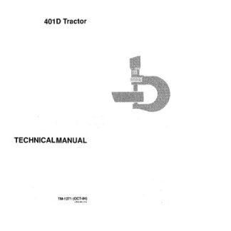 John Deere 401D Tractor Technical Manual