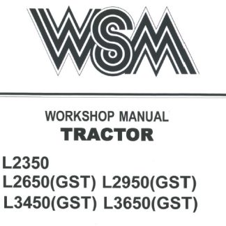 Kubota L2350, L2650(GST), L2950(GST), L3450(GST), L3650(GST) Tractors Workshop Manual