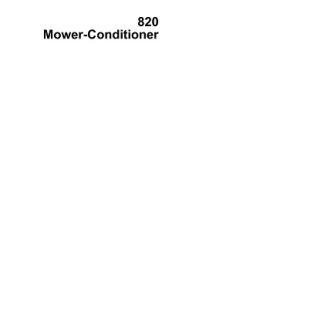 John Deere 820 Mower Conditioner Technical Manual