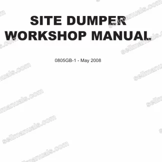 Terex Site Dumper All Models Workshop Manual
