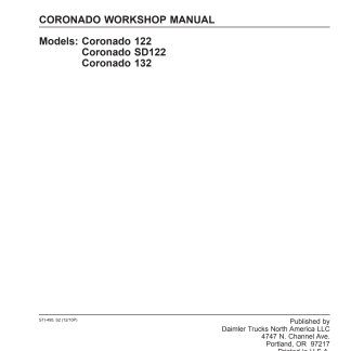 Freightliner Coronado Workshop Manual