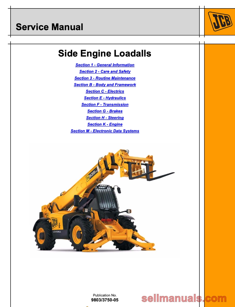 JCB 550-170 Telescopic Handler Service Manual