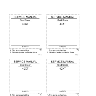 Case 40XT Skid Steer Service Manual