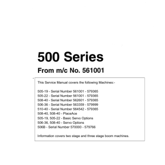 JCB 505-19, 505-22, 506-36, 506B, 508-40, 510-40 Service Manual