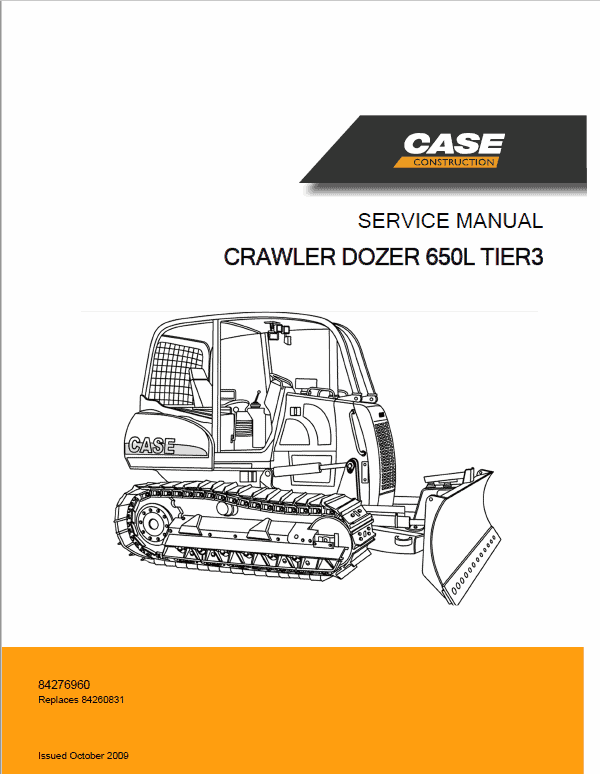CASE 650L Tier3 Crawler Dozer Service Manual