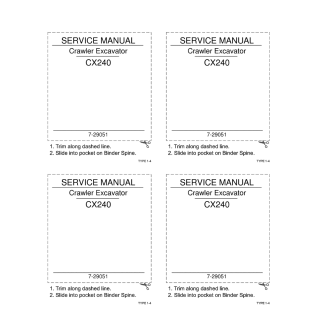Case CX240 Crawler Excavator Service Manual
