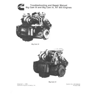 Cummins Big Cam III and Big Cam IV, NT855 Diesel Engine Troubleshooting and Repair Manual
