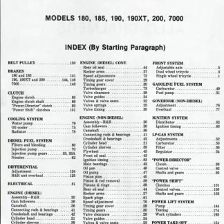 Allis Chalmers 180 185 Tractor Service Manual Covers