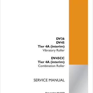 Case DV36, DV45, DV45CC Roller Service Manual