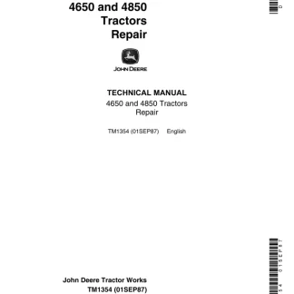 John Deere 4650, 4850 Tractors Technical Manual