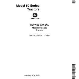 John Deere 50 Series Tractor Service Manual