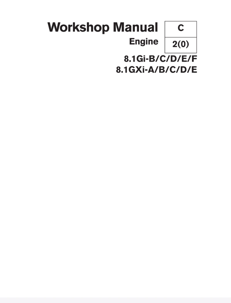 Volvo Penta Marine Engine 8.1 Gi GXi Workshop Manual