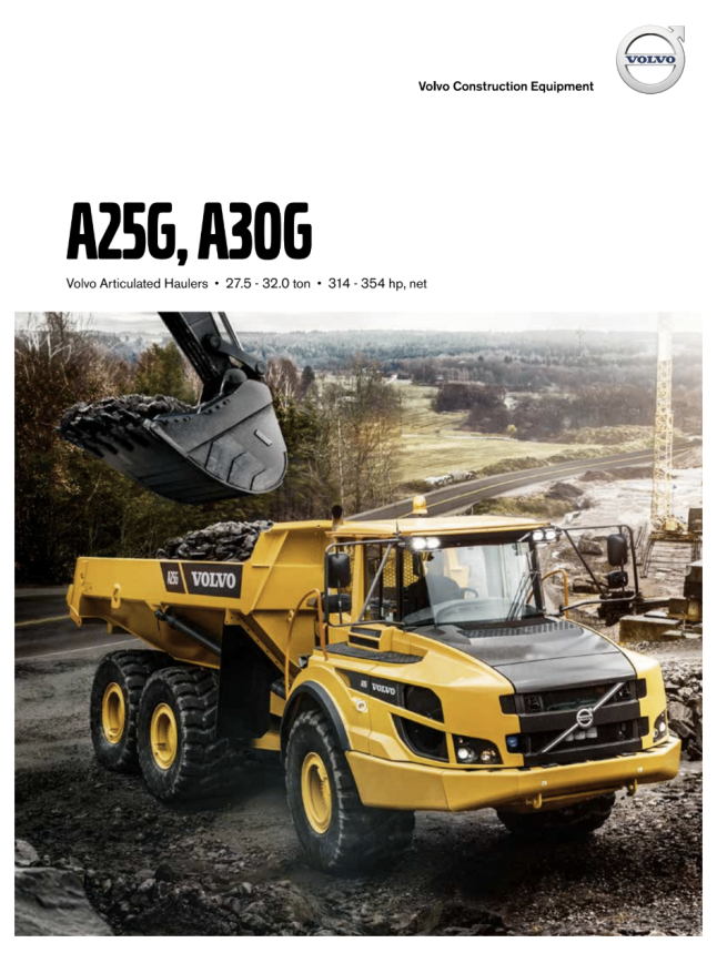 Volvo A25G, A30G Articulated Haulers Service Manual