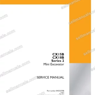 Case CX15B, CX18B Series 2 Mini Excavator Service Manual