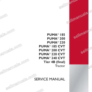 Case IH PUMA 185, 200, 220 , 240 CVT Tier 4B Tractor Service Manual