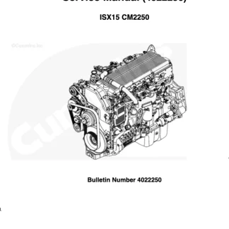 Cummins ISX15 CM2250 Engine Service Repair Manual