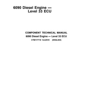 John Deere 6090 Diesel Engine Level 33 ECU Component Technical Manual