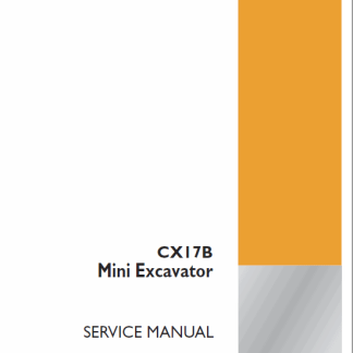 Case CX17B Mini Excavator Service Manual