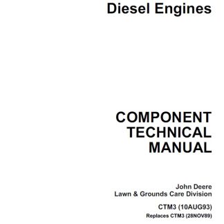 John Deere Series 220 Diesel Engines CTM3 Technical Manual