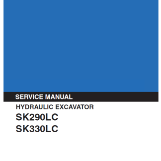 Kobelco SK330LC, SK290LC Crawler Excavator Service Manual