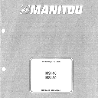Manitou msi40 msi50 Service Repair Manual