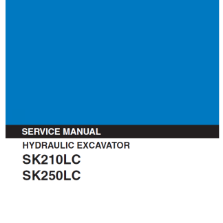 Kobelco SK250LC, SK210LC Hydraulic Excavator Service Manual