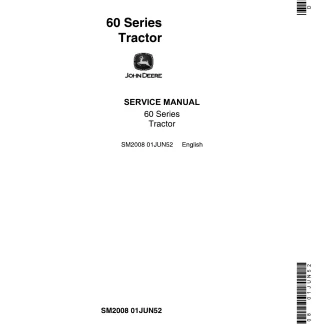 John Deere 60 Series Tractor Service Manual