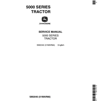 John Deere 5000 Series Tractor Service Manual