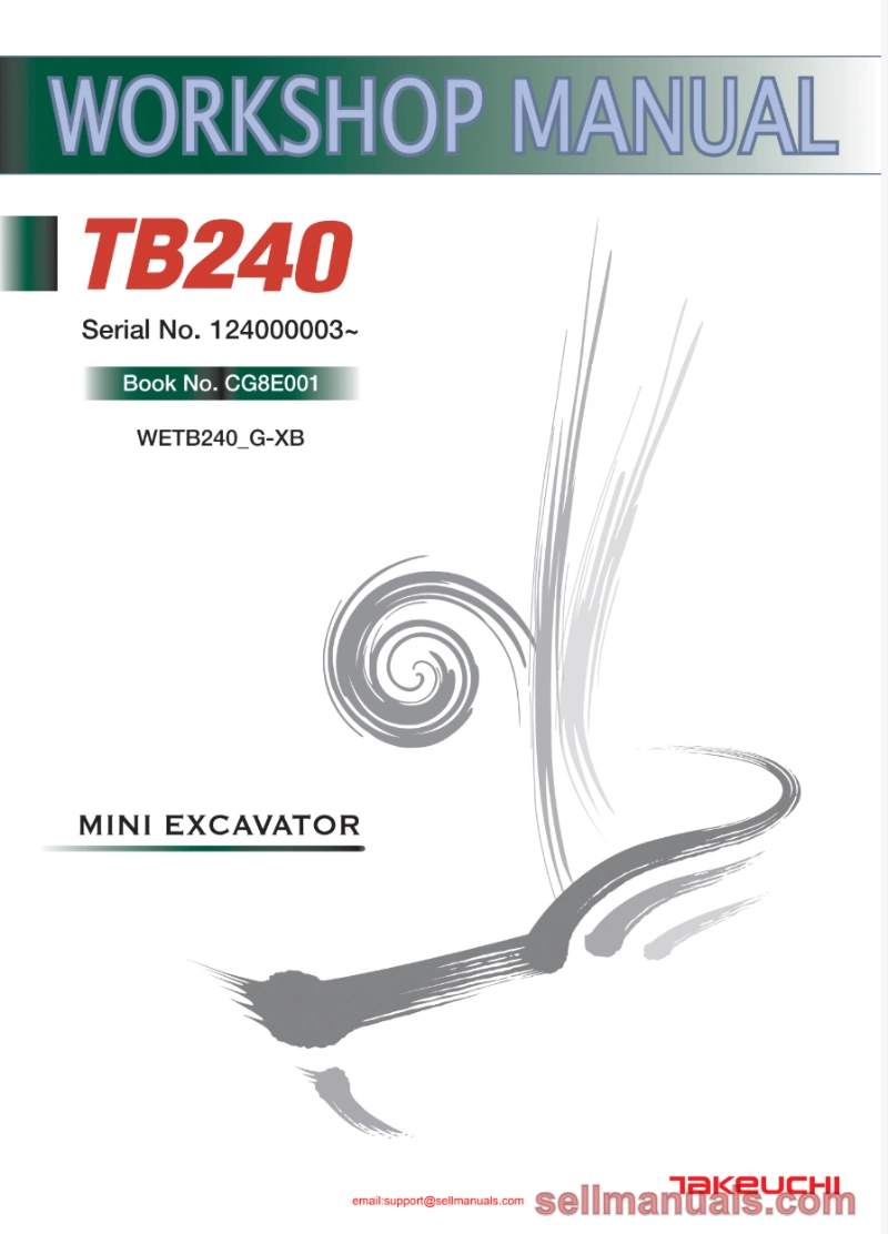 Takeuchi TB240 Compact Excavator Service Manual