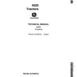 John Deere 4520 Tractor Technical Manual