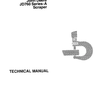 John Deere JD760 Series-A Scraper Technical Manual