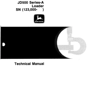 John Deere JD500 Series-A Loader Technical Manual