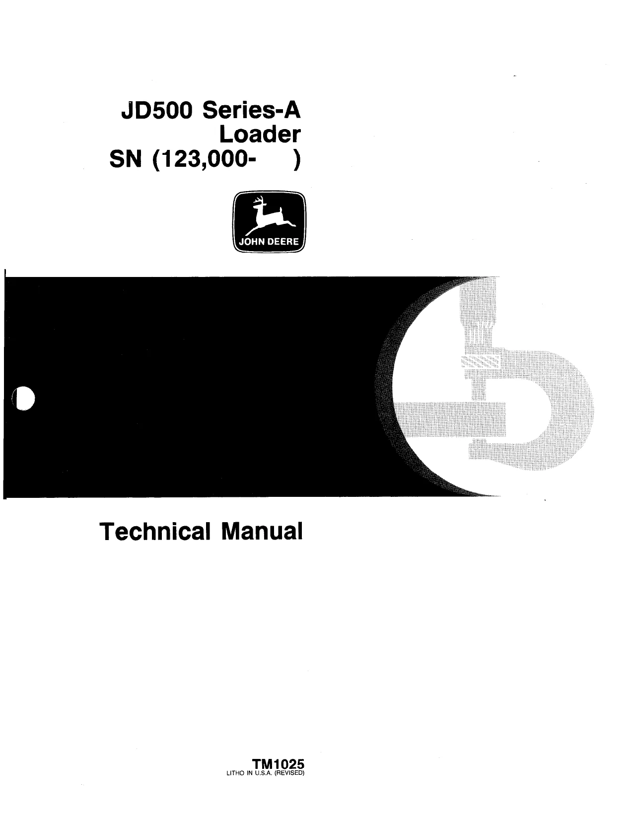 John Deere JD500 Series-A Loader Technical Manual