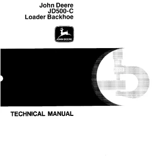 John Deere JD500-C Loader Backhoe Technical Manual
