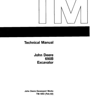 John Deere 690B Excavator Technical Manual