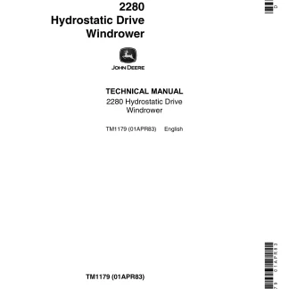 John Deere 2280 Hydrostatic Drive Windrower Technical Manual